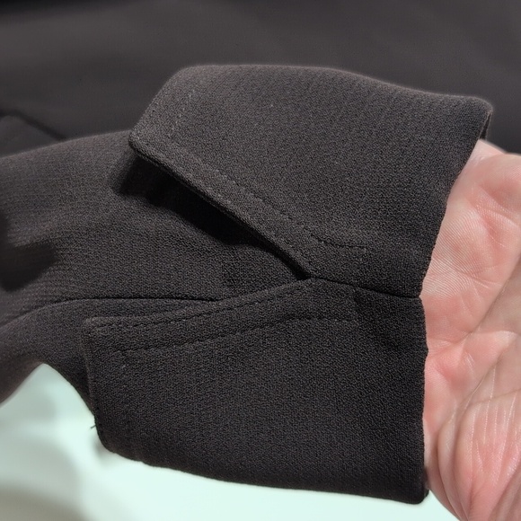 JONES NEW YORK Brown Tuxedo Wrap-Around Long Sleeve Dress  Size 4 - Picture 5 of 12